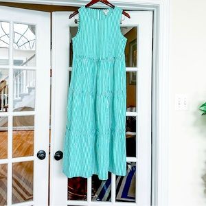 💚NEW💚JCrew Factory Green/White Dress